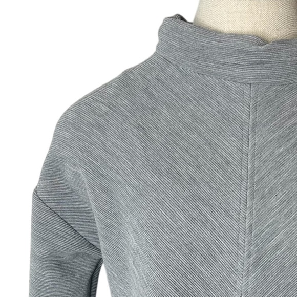 Zara Gray High Neck Long Sleeve Sweater with Sheer Overlay Long Tank Size Medium - Picture 6 of 16